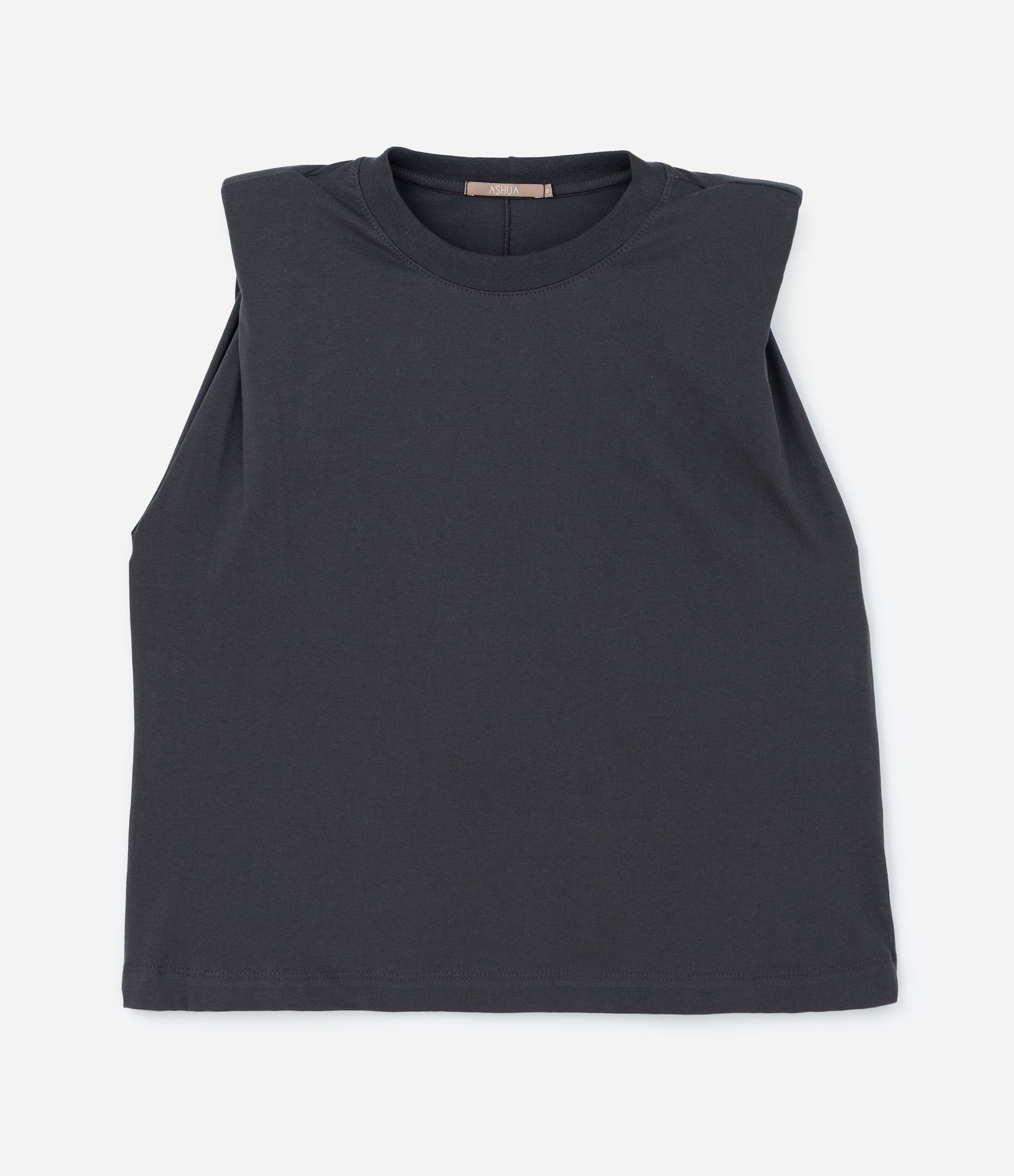 Blusa Muscle Tee em Algodão Curve & Plus Size Cinza 3