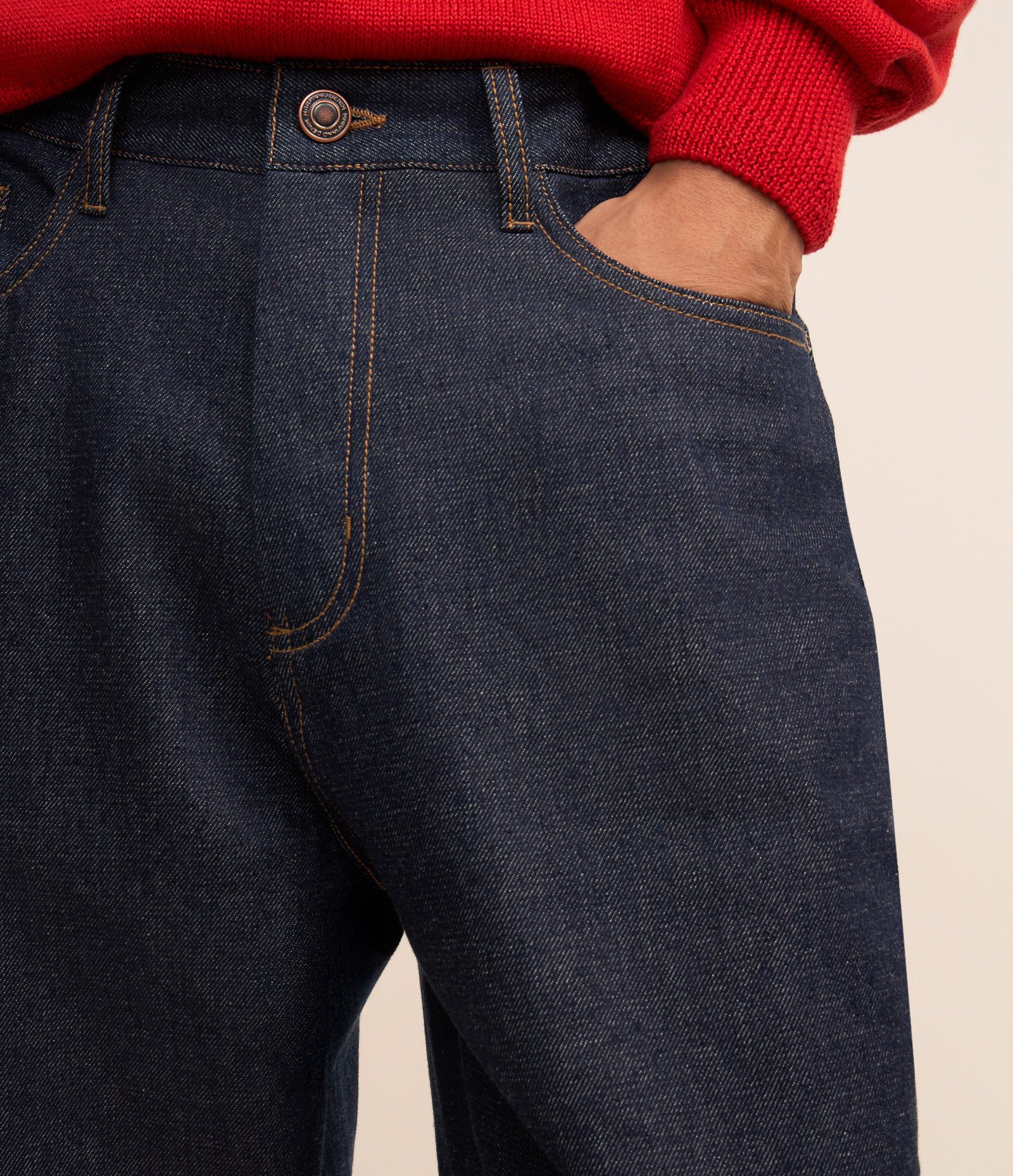 Calça Balloon em Jeans com Efeito Resinado Azul 5