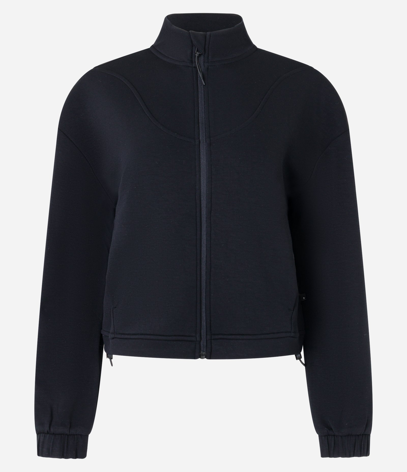 Jaqueta Esportiva em Viscose com Gola Alta e Ajuste na Barra Preto 4