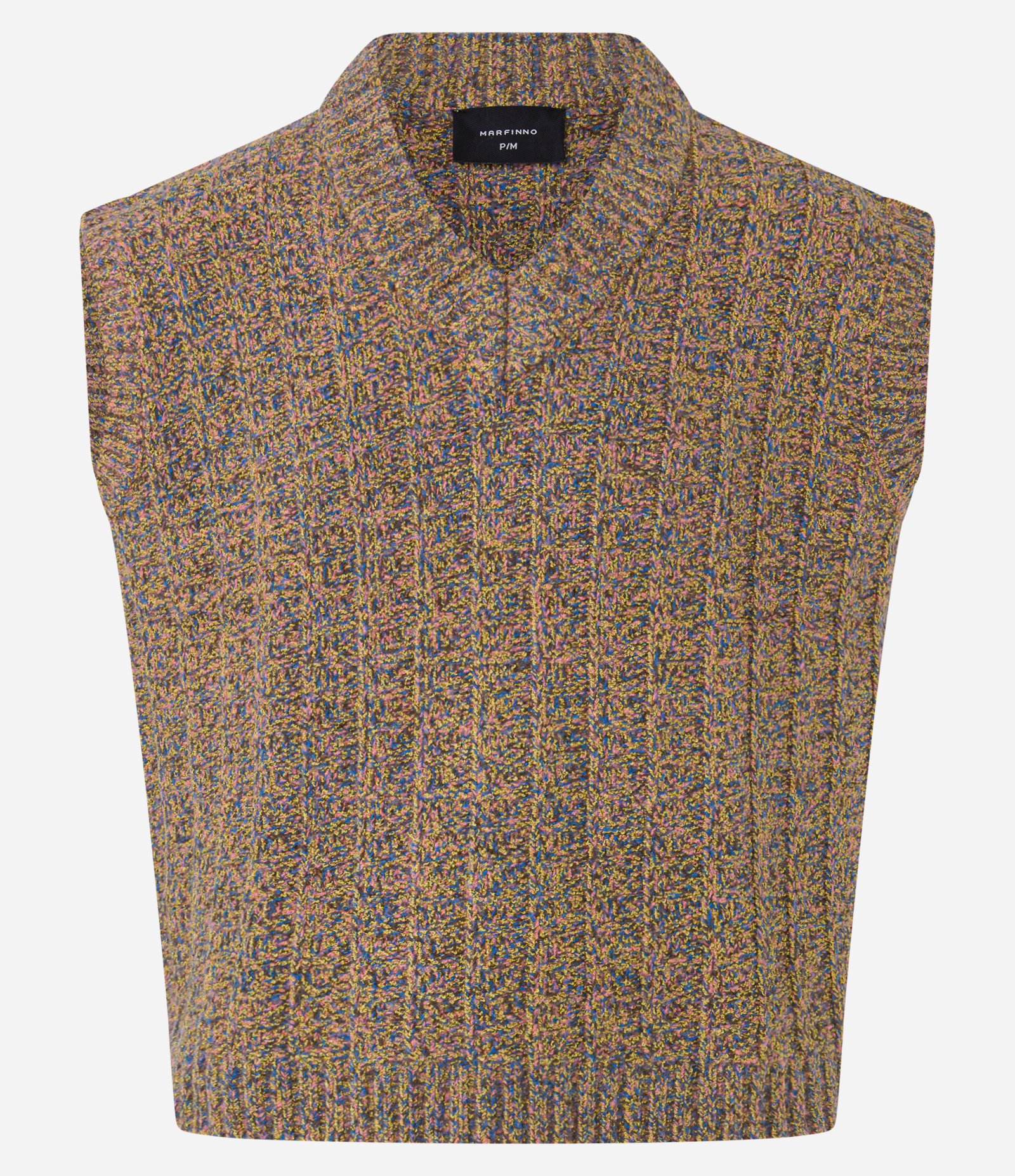 Colete em Tricô com Gola V e Textura Multicores 7