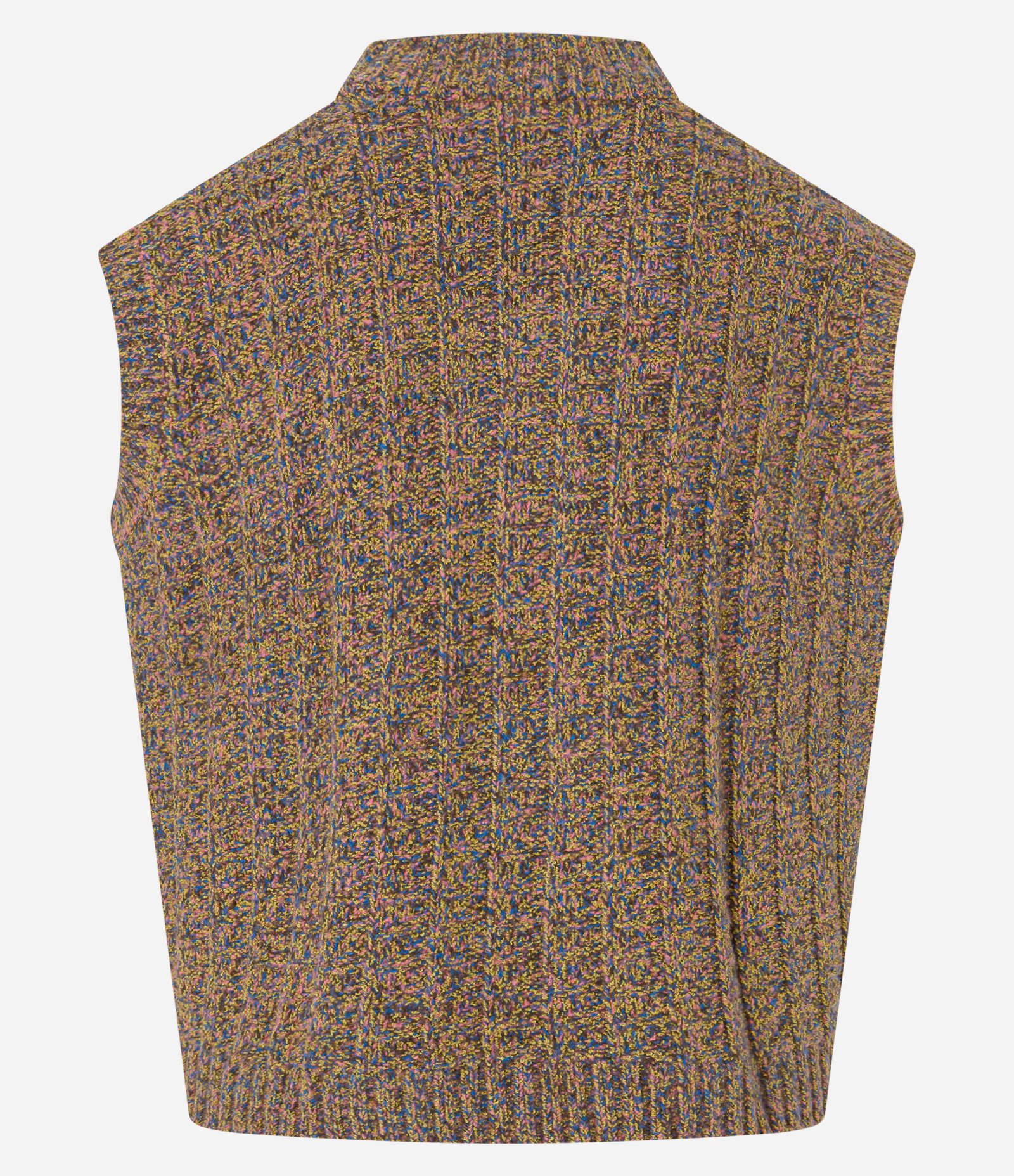 Colete em Tricô com Gola V e Textura Multicores 9