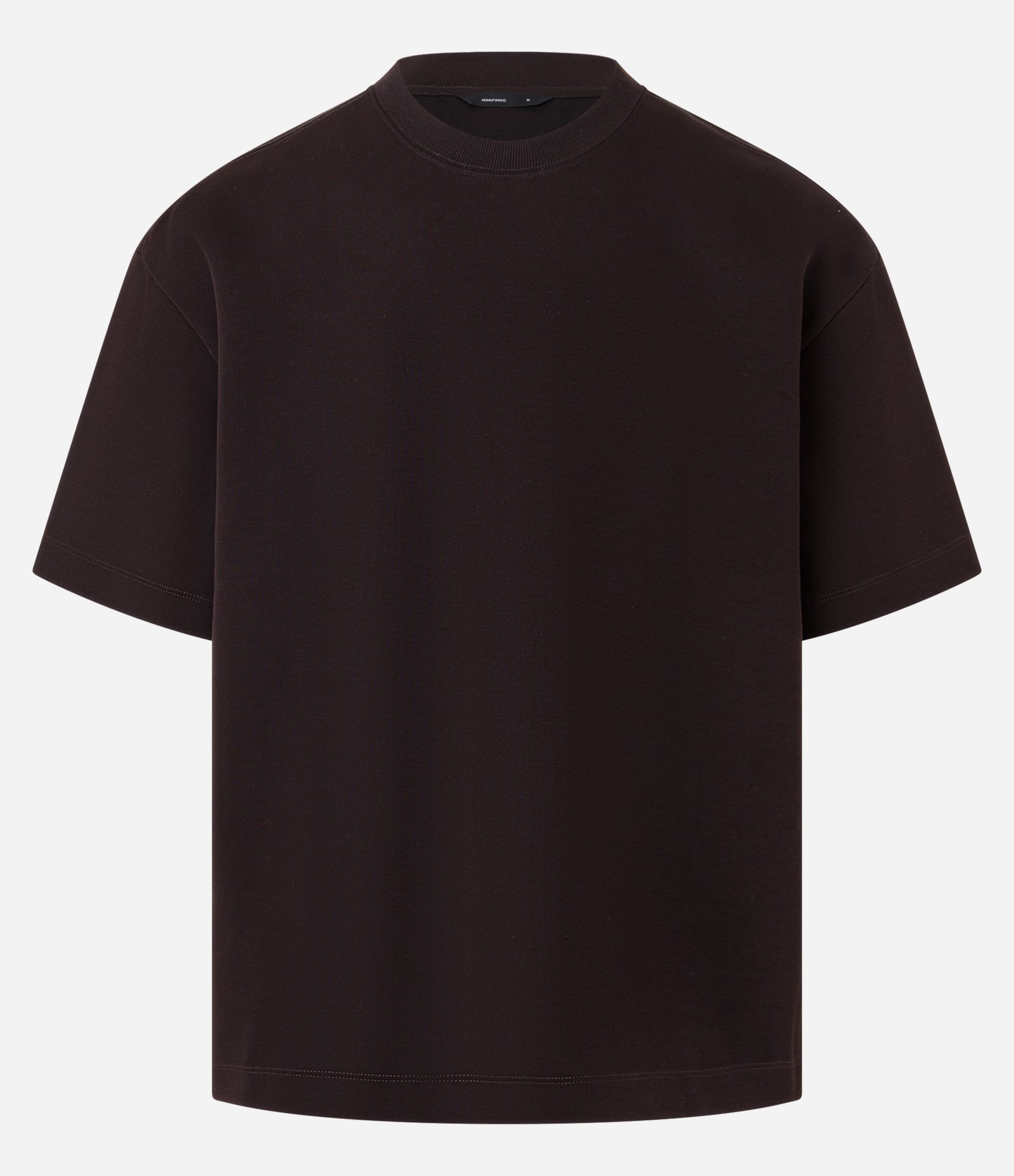 Camiseta Boxy Tech em Malha Pesada Marrom 1