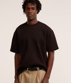 Camiseta Boxy Tech em Malha Pesada