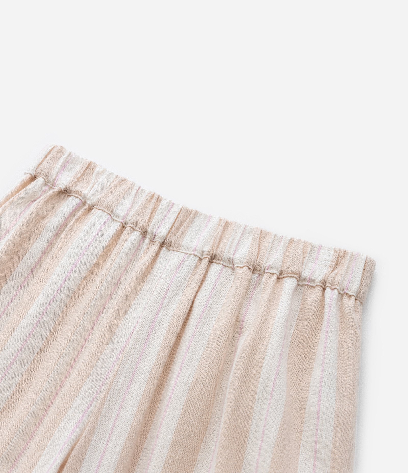 Calça Reta Infantil com Estampa Listrada - Tam 5 a 14 Anos Bege 5