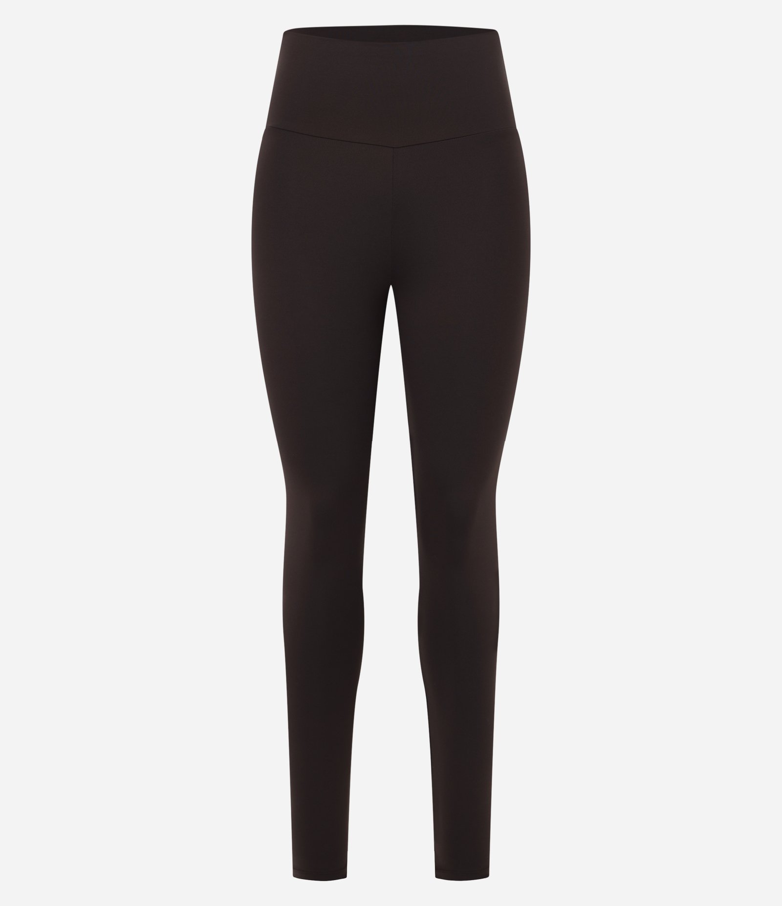 Calça Esportiva Legging em Microfibra com Cós Alto Marrom 5