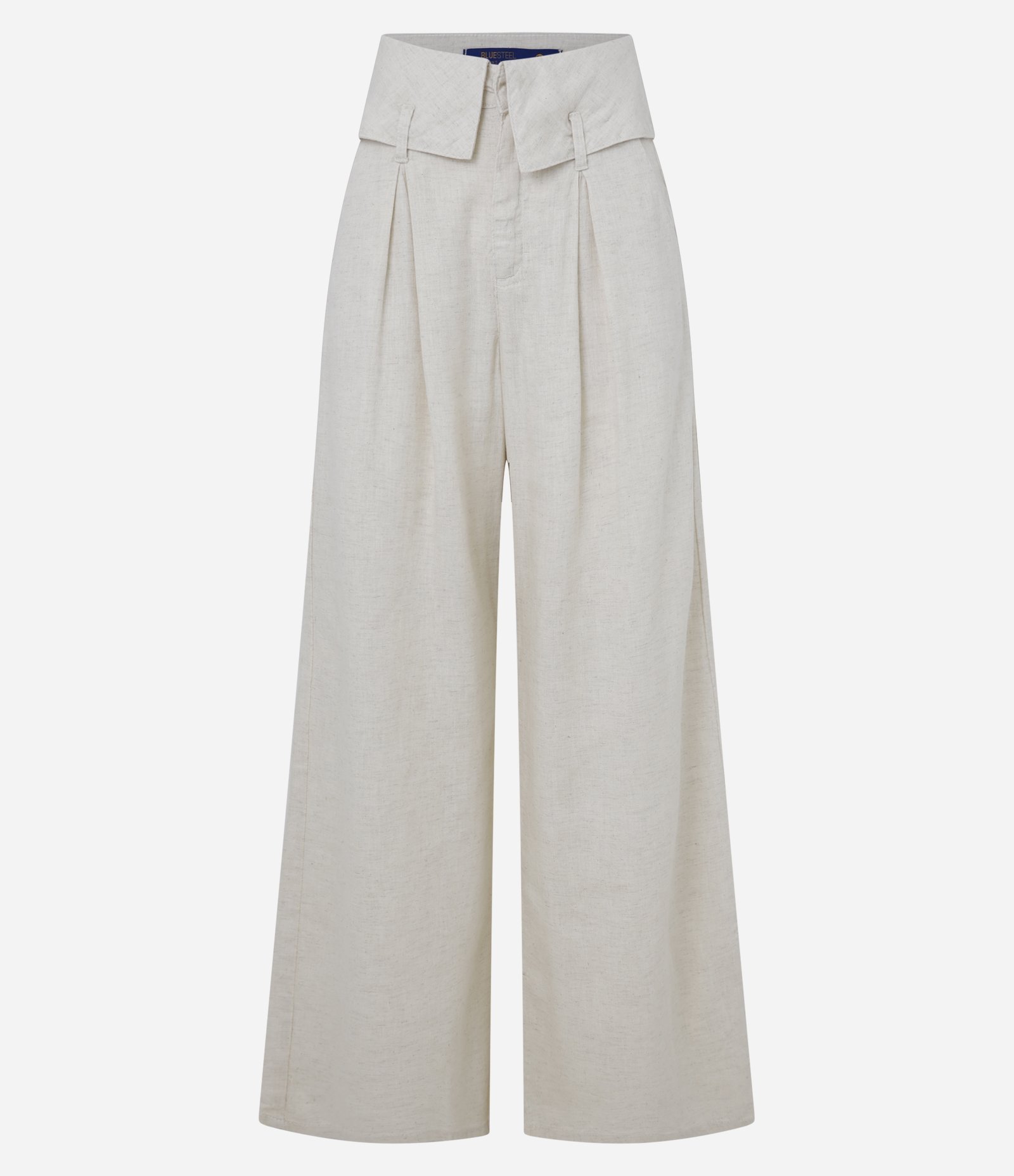 Calça Reta em Jeans Cós com Lapela Pregas e Bolso Faca Off White 5