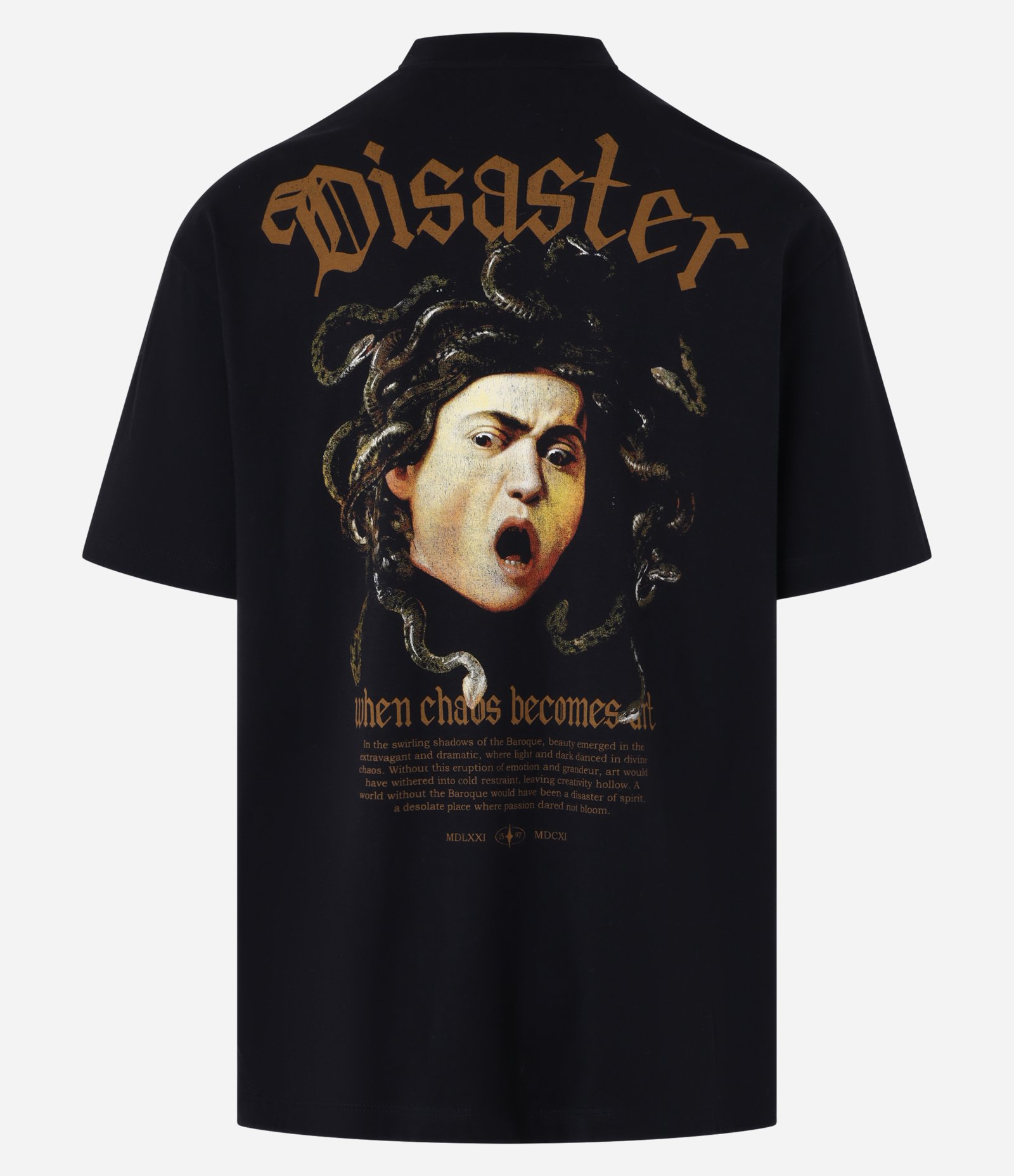 Camiseta Relaxed em Malhão com Estampa Disaster Azul 8