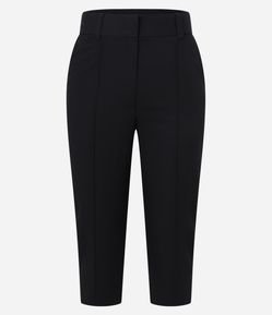 Calça Capri Alfaiataria com Friso Frontal