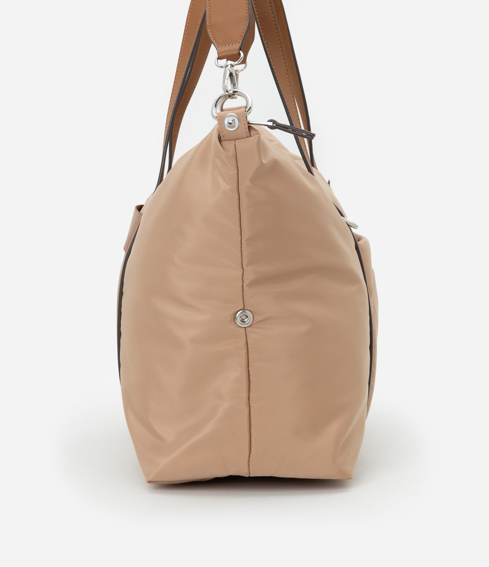 Bolsa Mala Grande com Textura Matelassê Bege 2