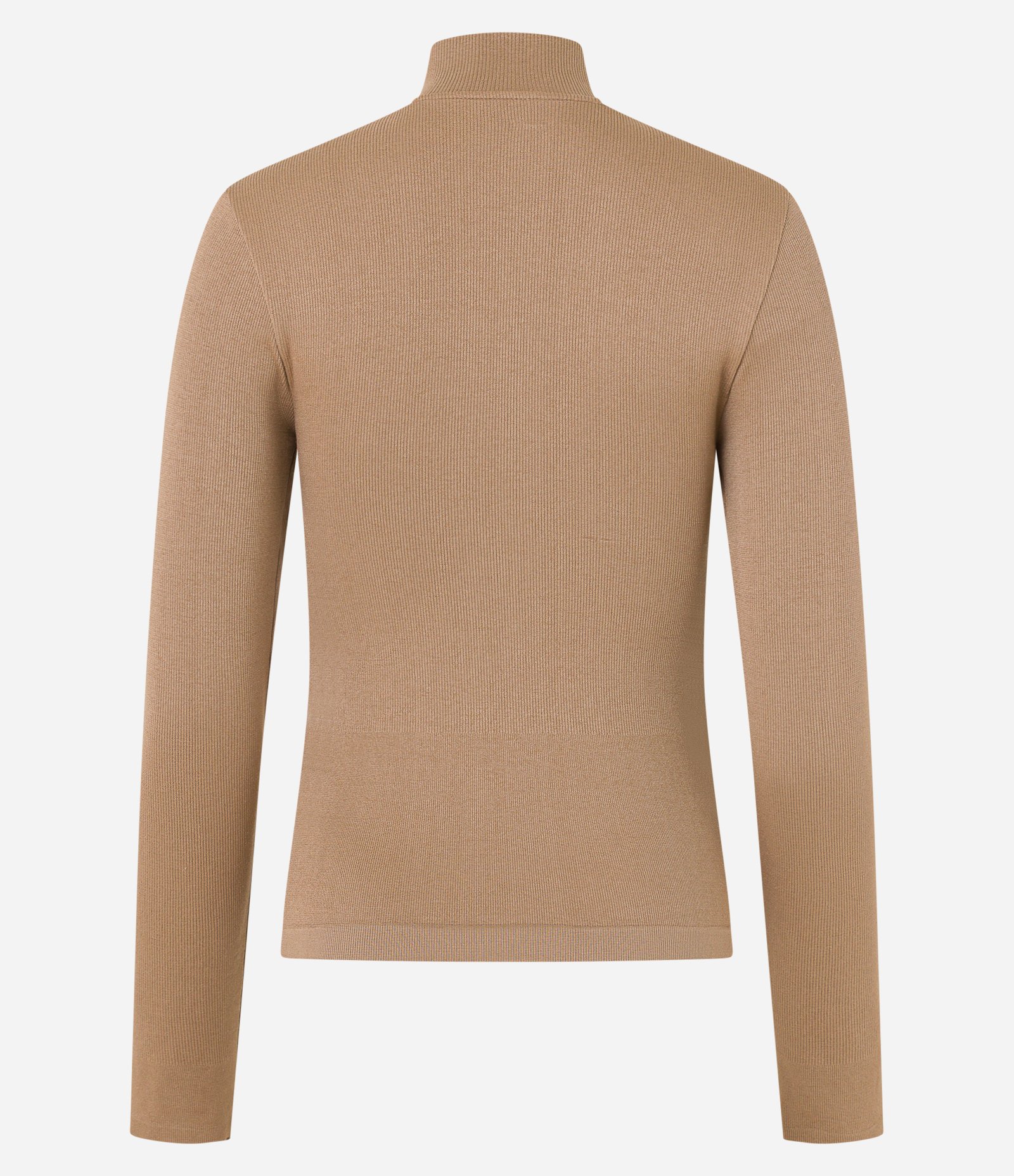 Jaqueta Esportiva Seamless com Golinha Alta Marrom Claro 6