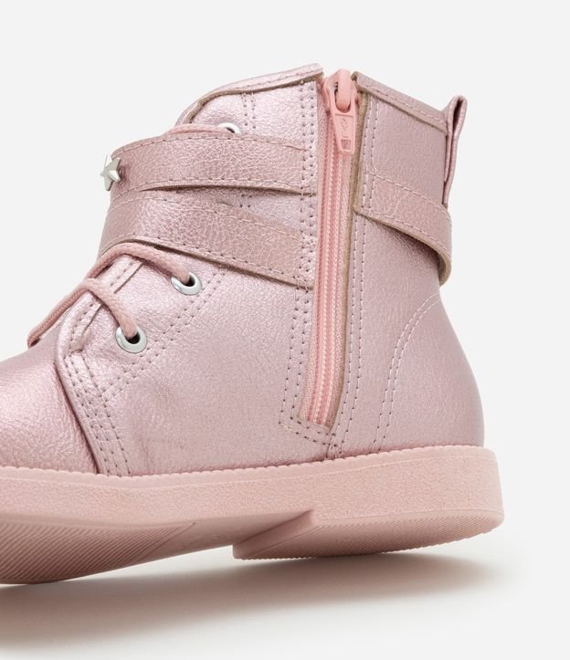 Bota Infantil em PU com Tiras e Fivela - Tam 20 ao 25