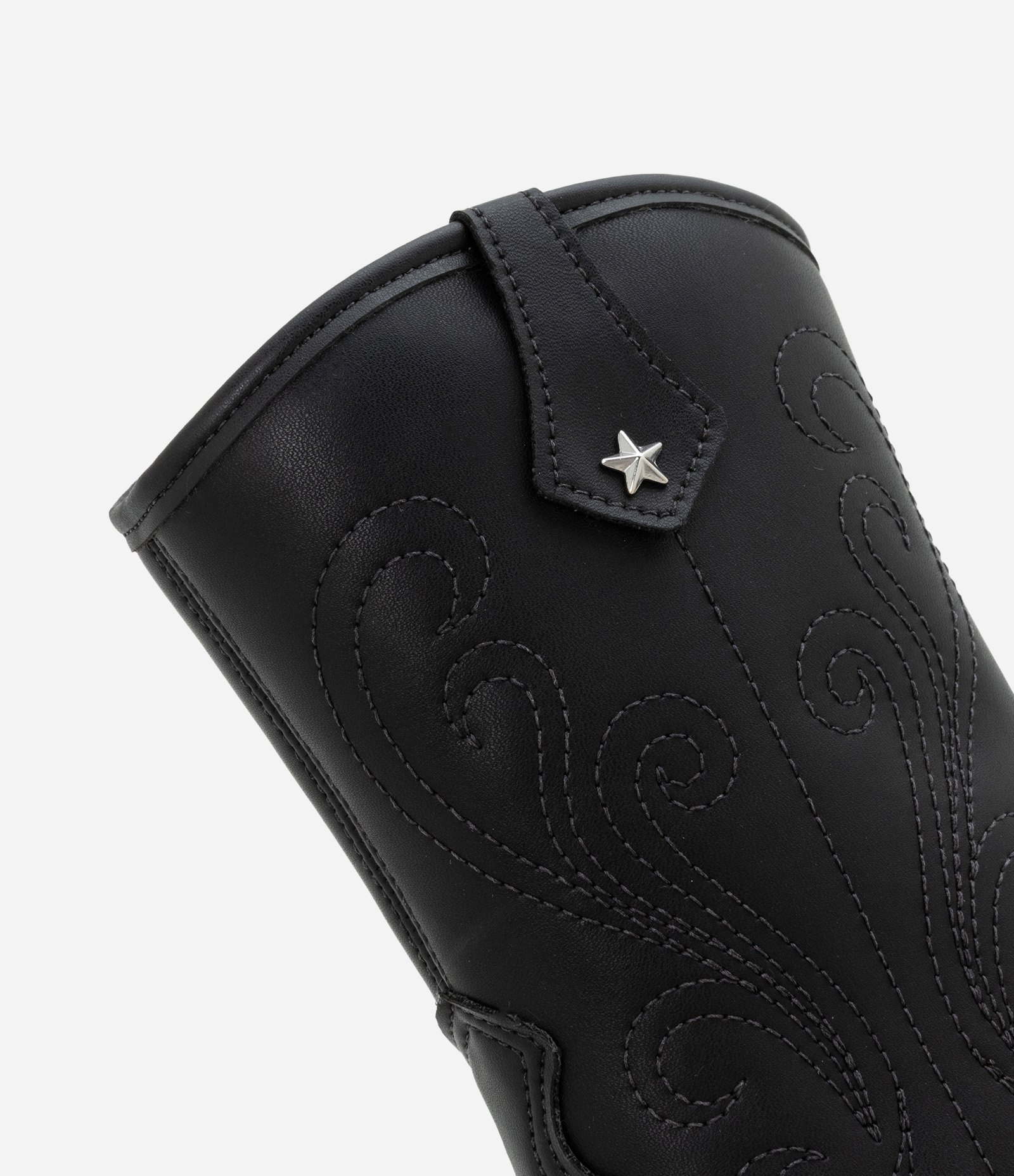 Bota Western Infantil em PU com Recortes Molekinha - Tam 26 a 36 Preto 3