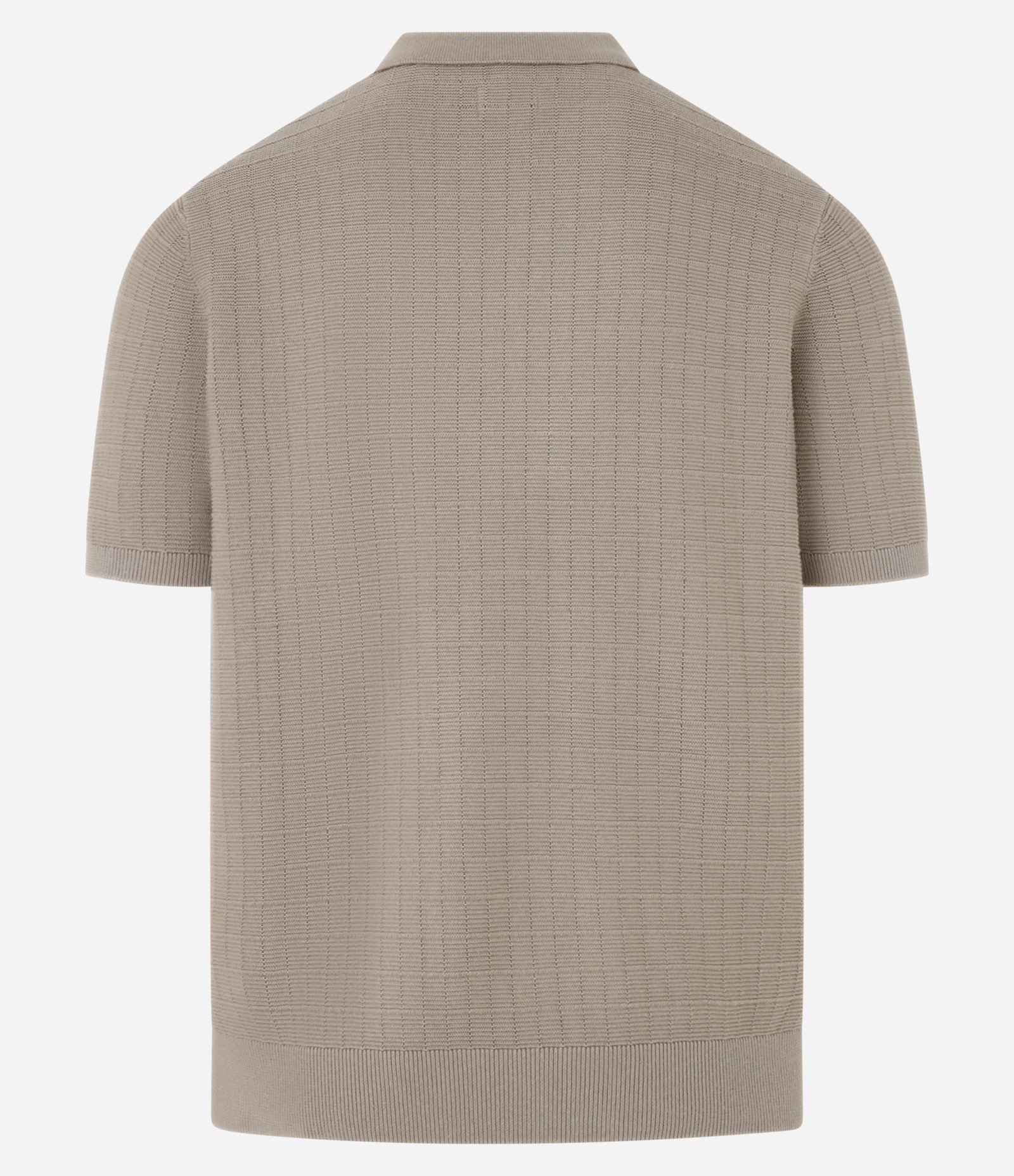 Camisa Polo Regular em Tricô com Textura Marrom 3