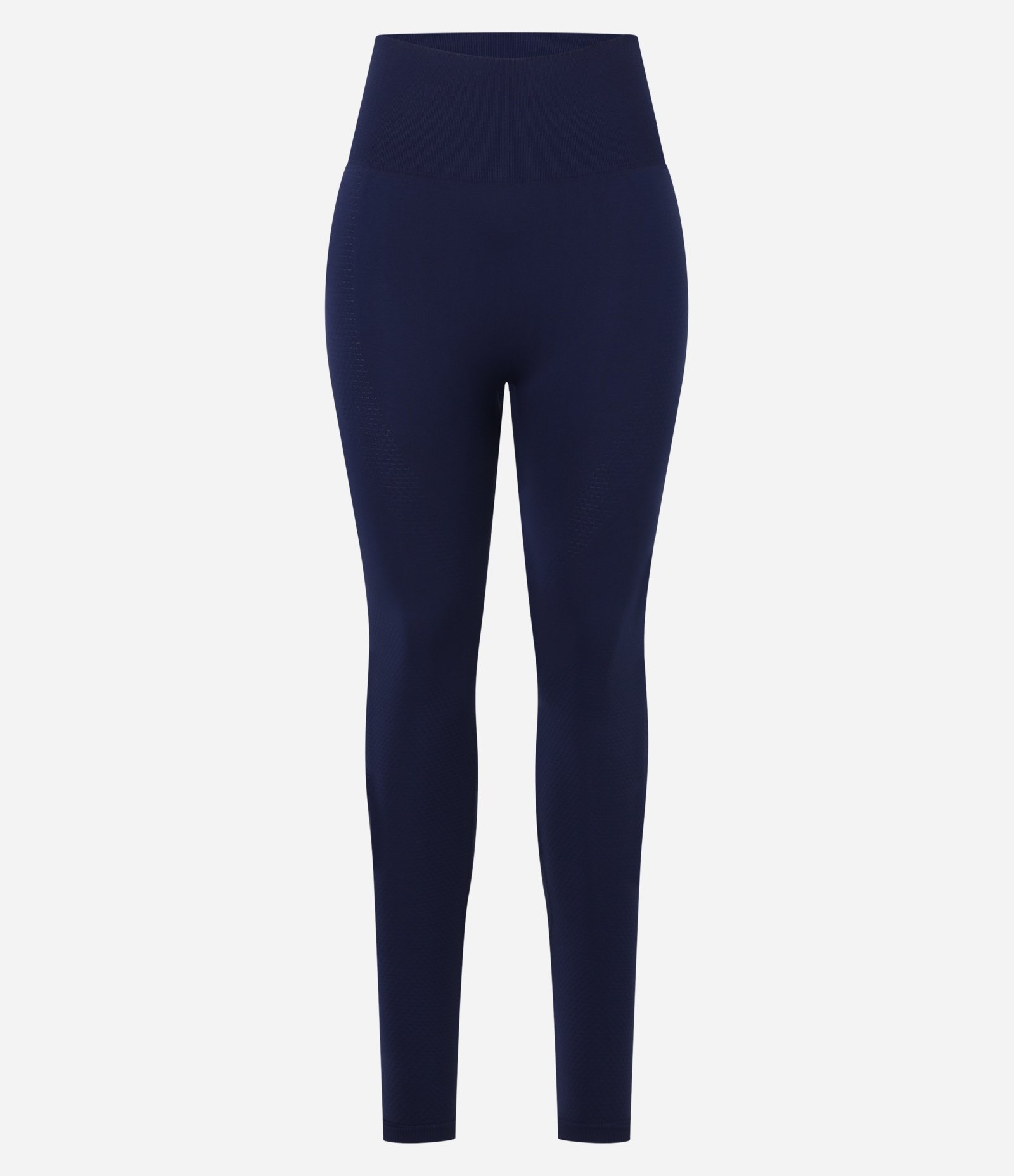 Calça Legging Esportiva Seamless com Recortes Texturizados Azul Marinho 5