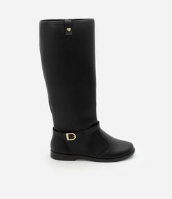 Bota Cano Alto Infantil com Detalhe de Fivela Molekinha - Tam 26 a 36