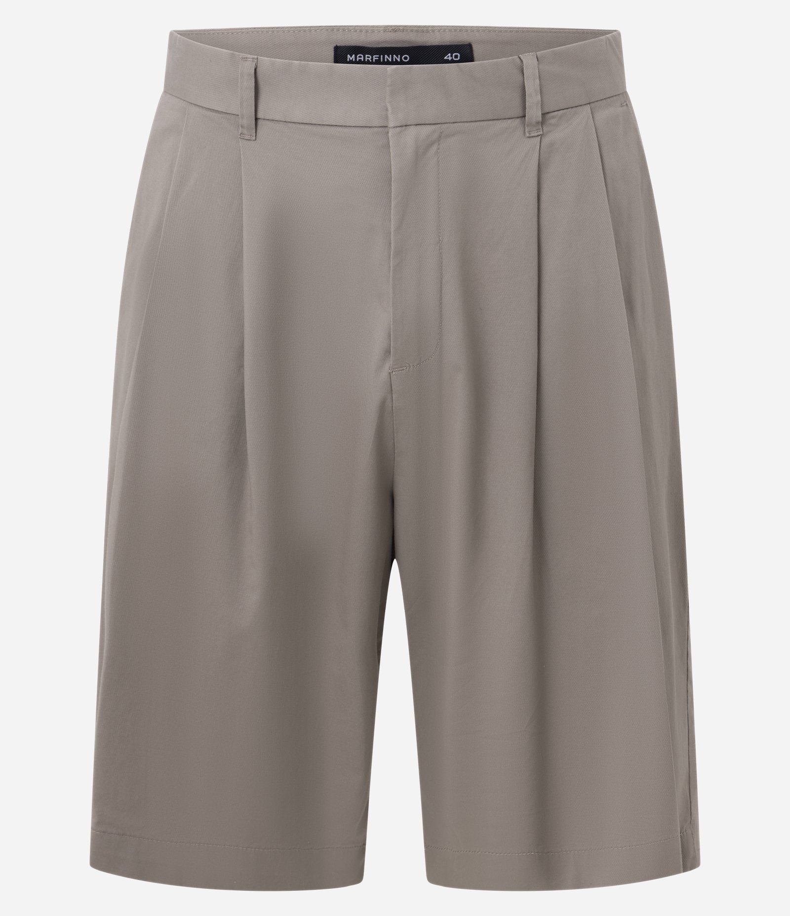 Bermuda Ampla Alfaiatada com Pregas Bege 4