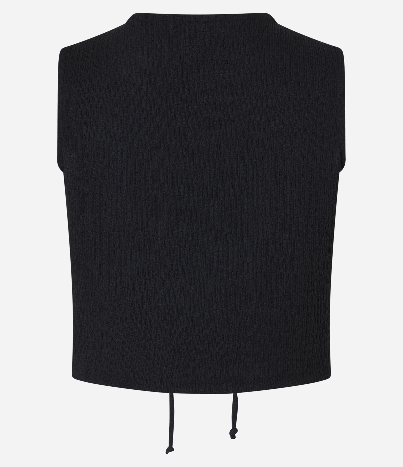 Blusa Colete com Abertura e Amarração Frontal Preto 6