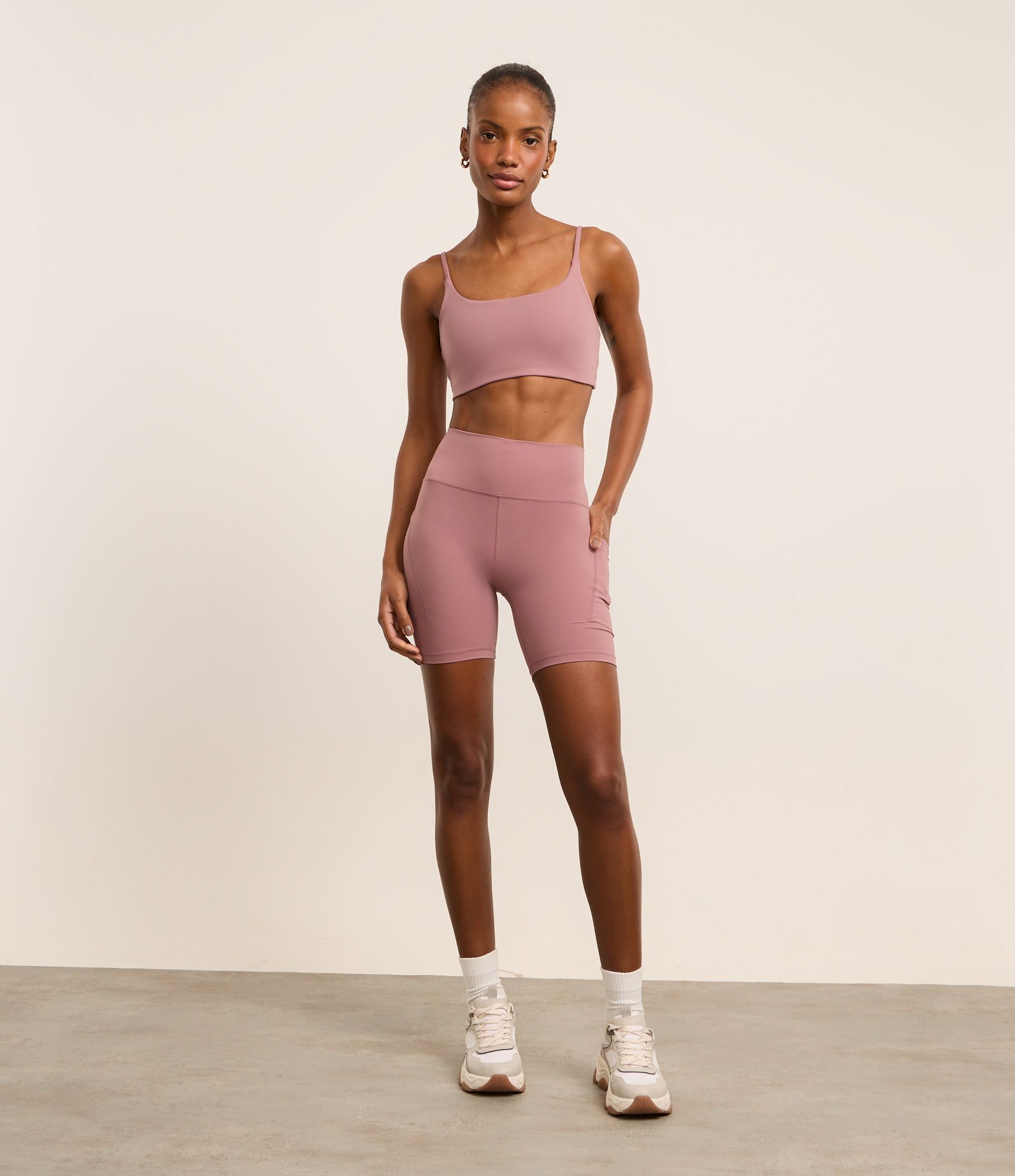 Top Esportivo em Poliamida com Alças Finas Rosa Opaco 3