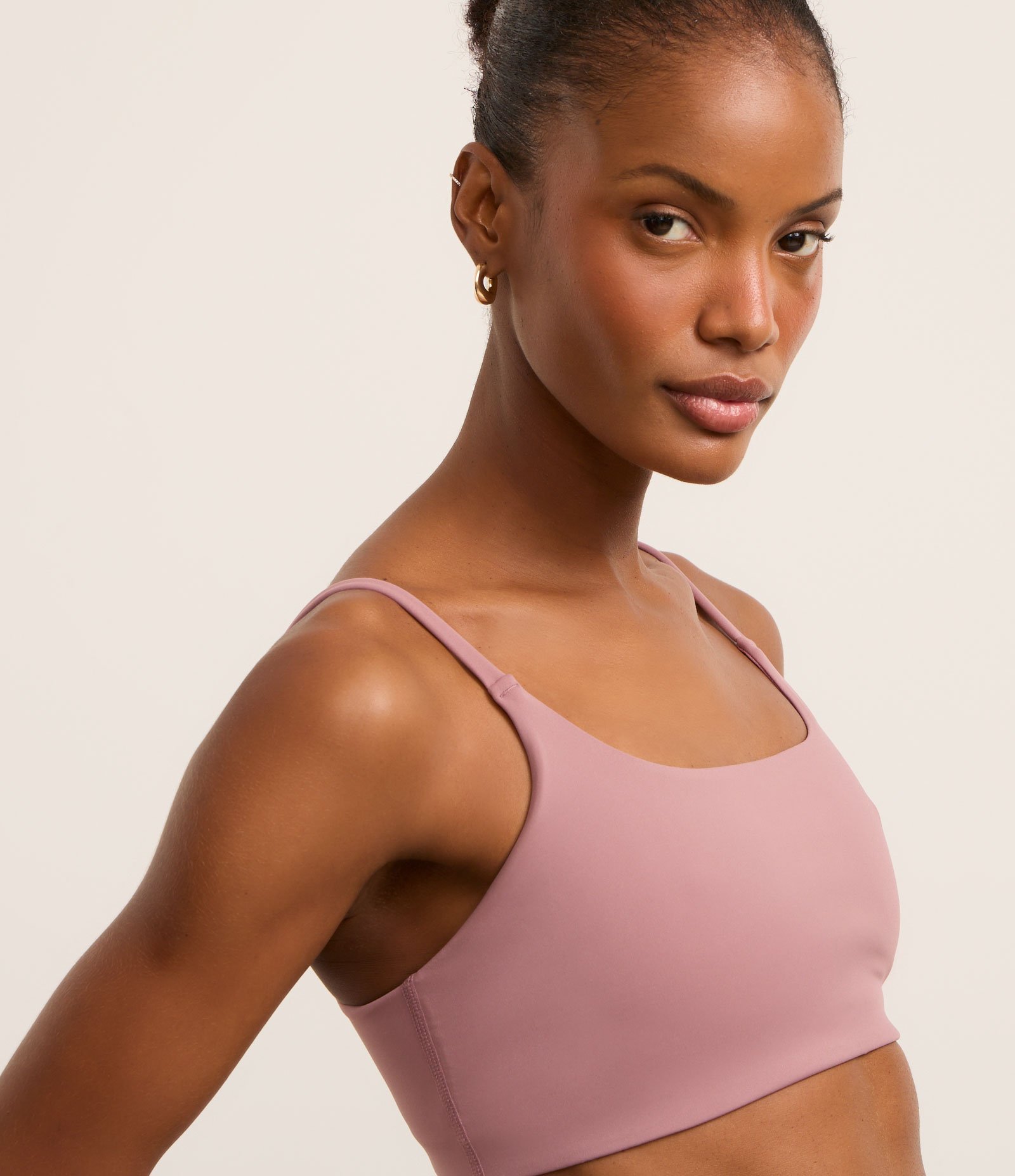 Top Esportivo em Poliamida com Alças Finas Rosa Opaco 4
