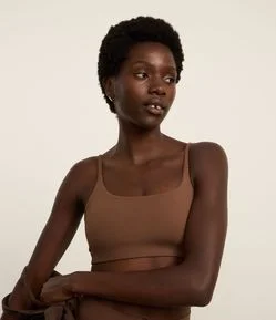 Top Esportivo em Poliamida com Alças Finas