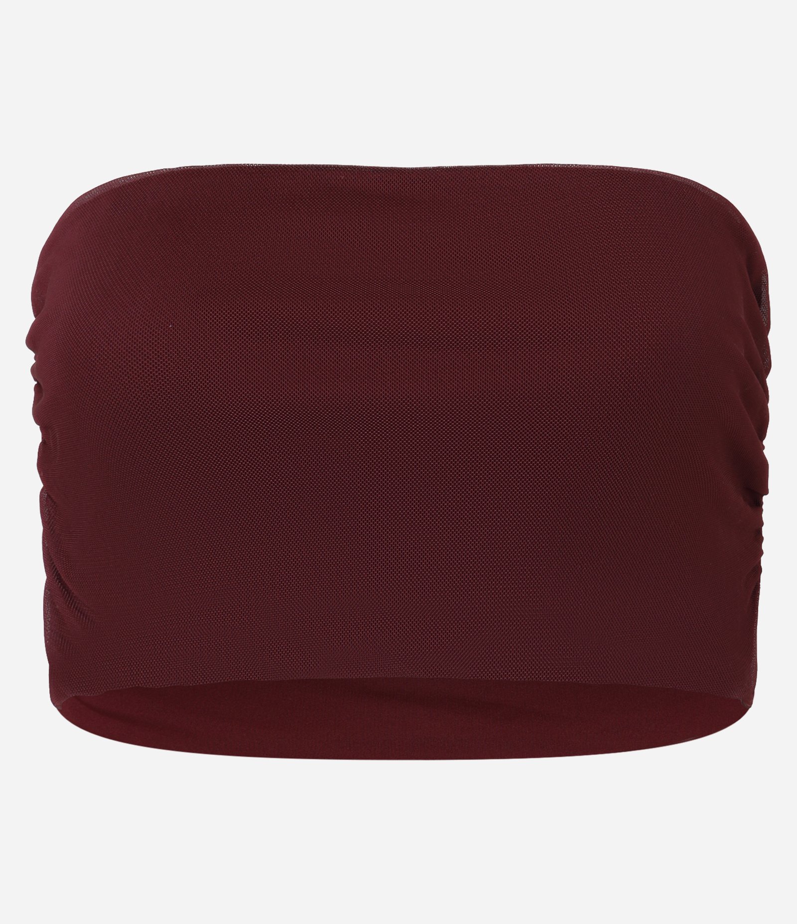 Top Faixa em Tule com Franzido Vinho 1