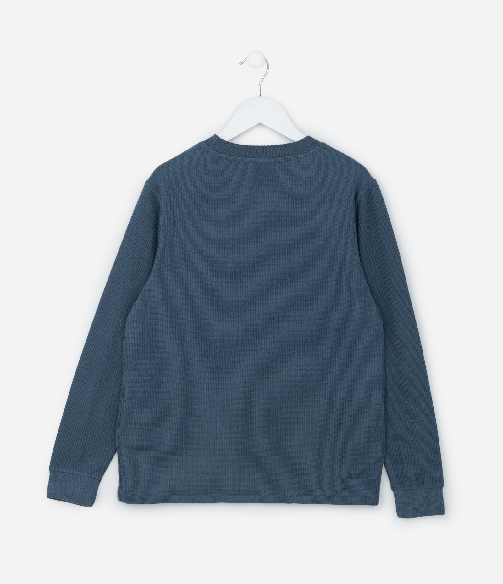 Camiseta Infantil Texturizada com Bordado - Tam 5 a 14 Anos Azul 2