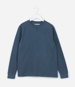 Camiseta Infantil Texturizada com Bordado - Tam 5 a 14 Anos