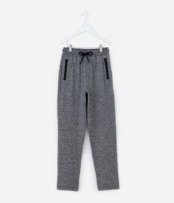 Calça Infantil em Moletom com Zíper - Tam 5 a 14 Anos