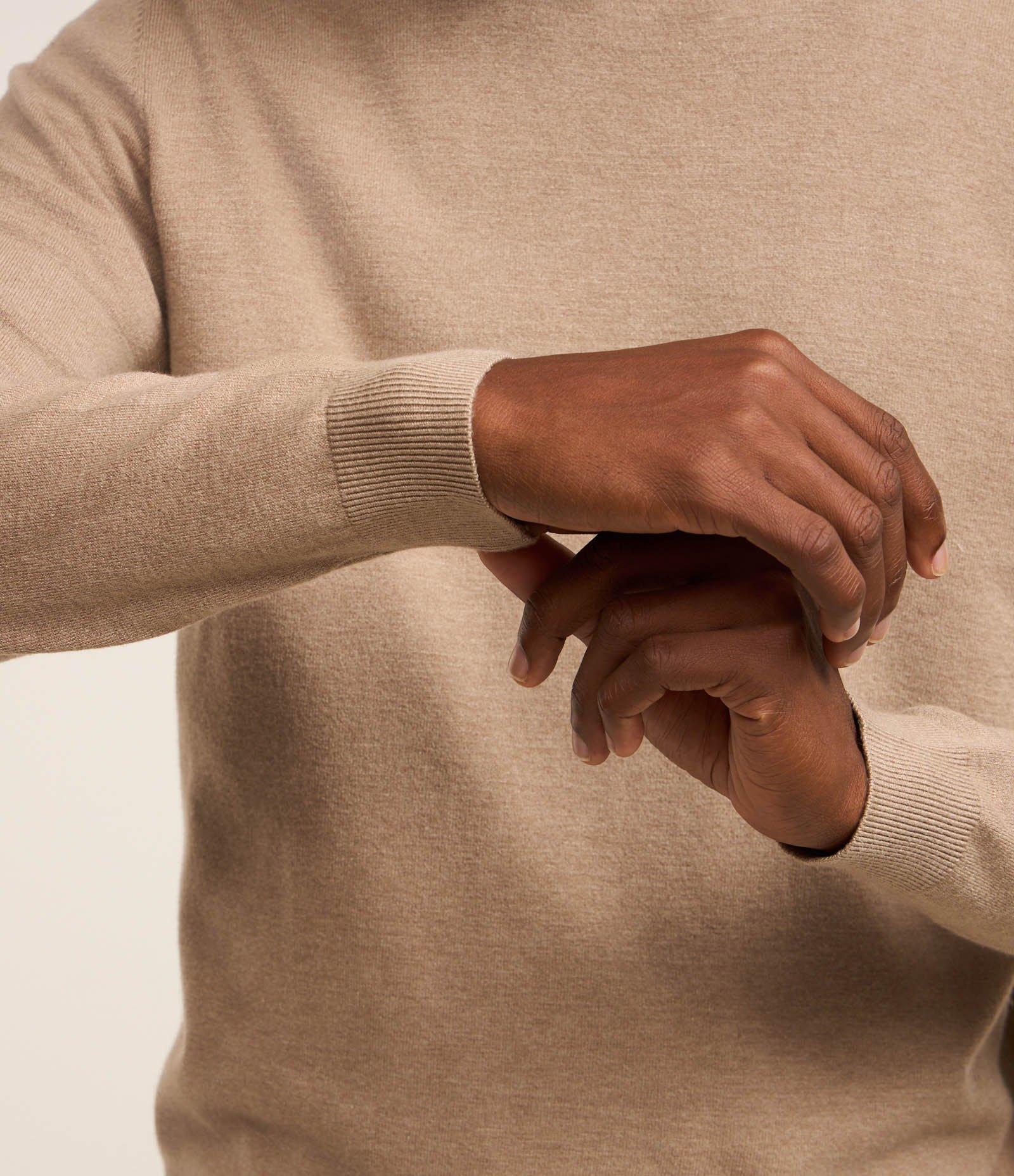 Suéter Básico em Efeito Tricô com Acabamento Canelado Marrom 3