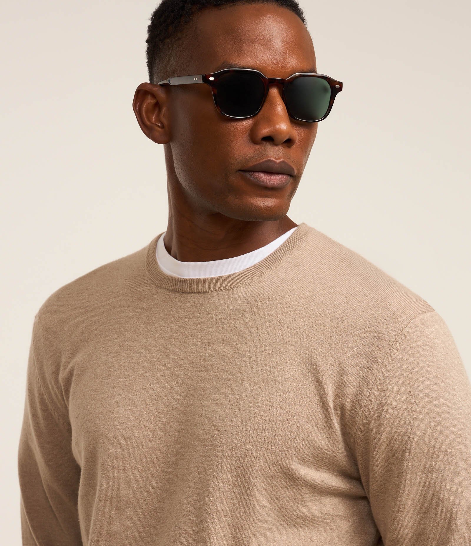 Suéter Básico em Efeito Tricô com Acabamento Canelado Marrom 5