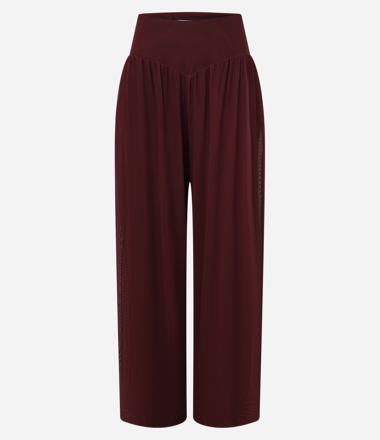 Calça Aladim em Tule com Cós Largo Vinho 1