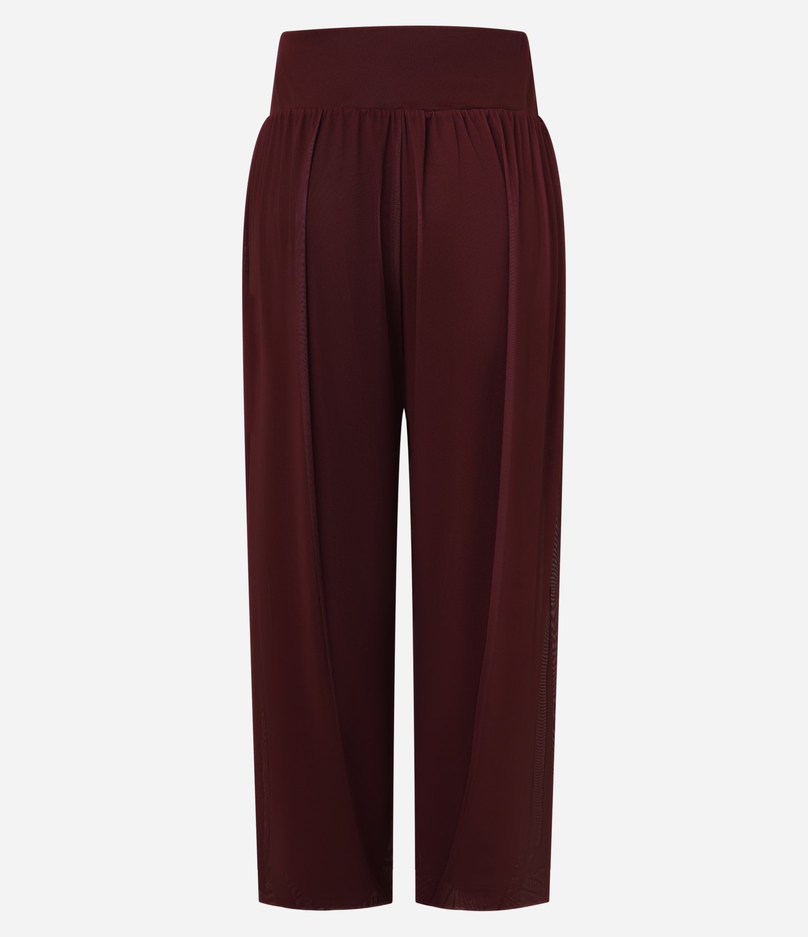 Calça Aladim em Tule com Cós Largo Vinho 2