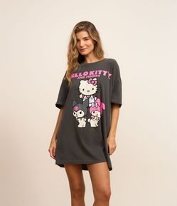 Camisola em Algodão com Estampa Hello Kitty and Friends