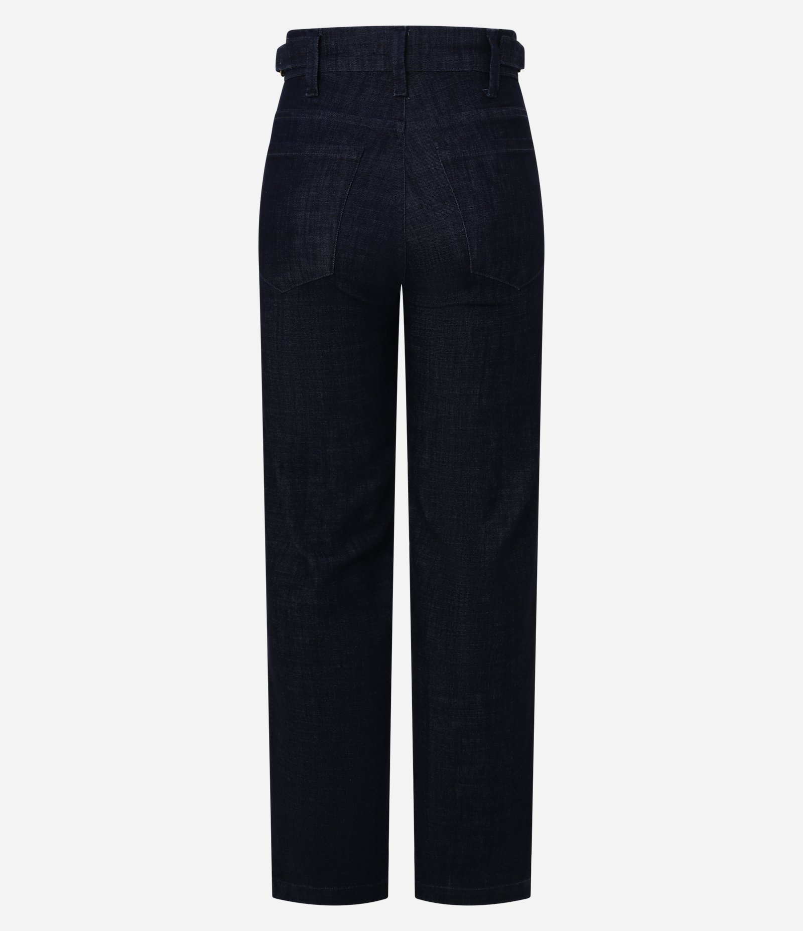 Calça Reta em Jeans com Fivela Lateral Azul 6