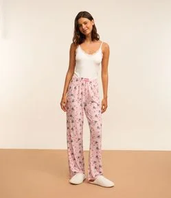 Calça de Pijama com Toque Suave e Estampa Stitch