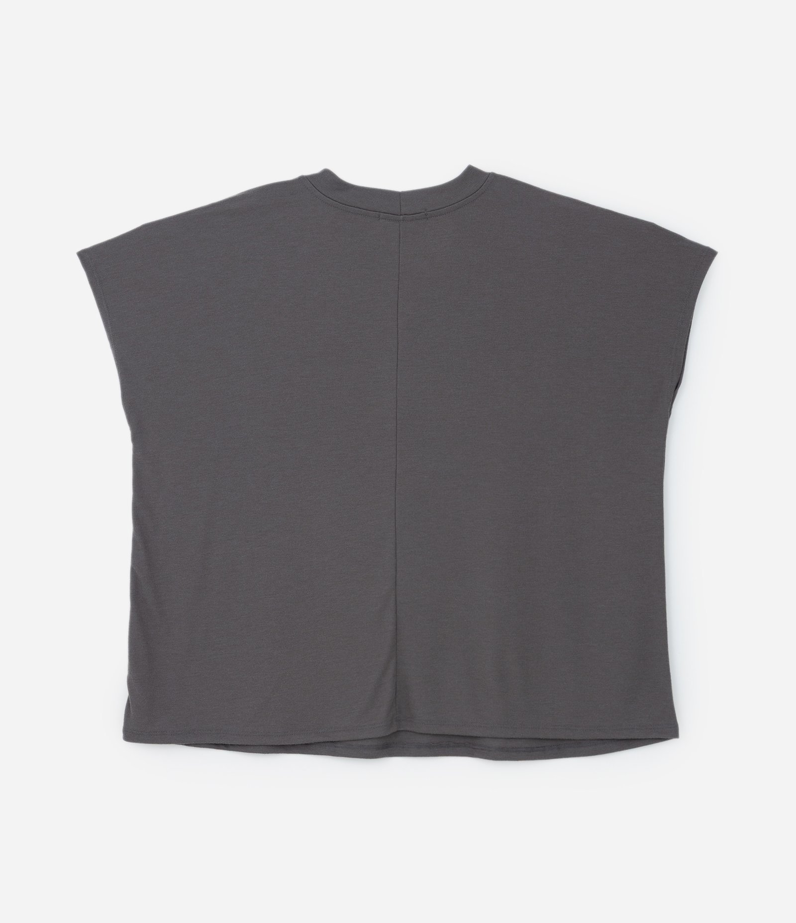 Blusa Básica em Ribana sem Cava Curve & Plus Size Cinza 5