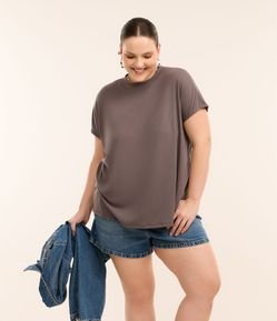 Blusa Básica em Ribana sem Cava Curve & Plus Size
