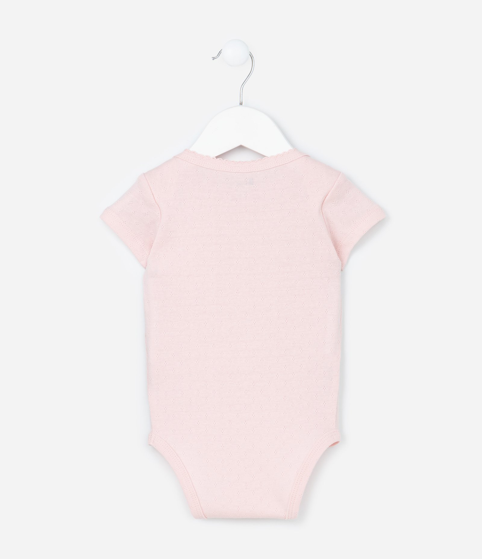Body Infantil Texturizado com Lacinho - Tam RN a 18 meses Rosa 3
