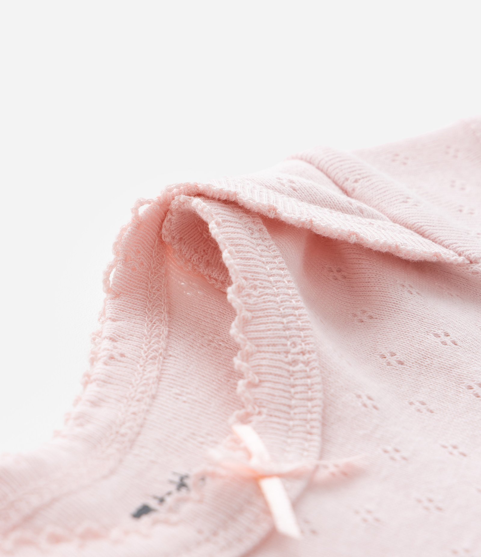 Body Infantil Texturizado com Lacinho - Tam RN a 18 meses Rosa 5