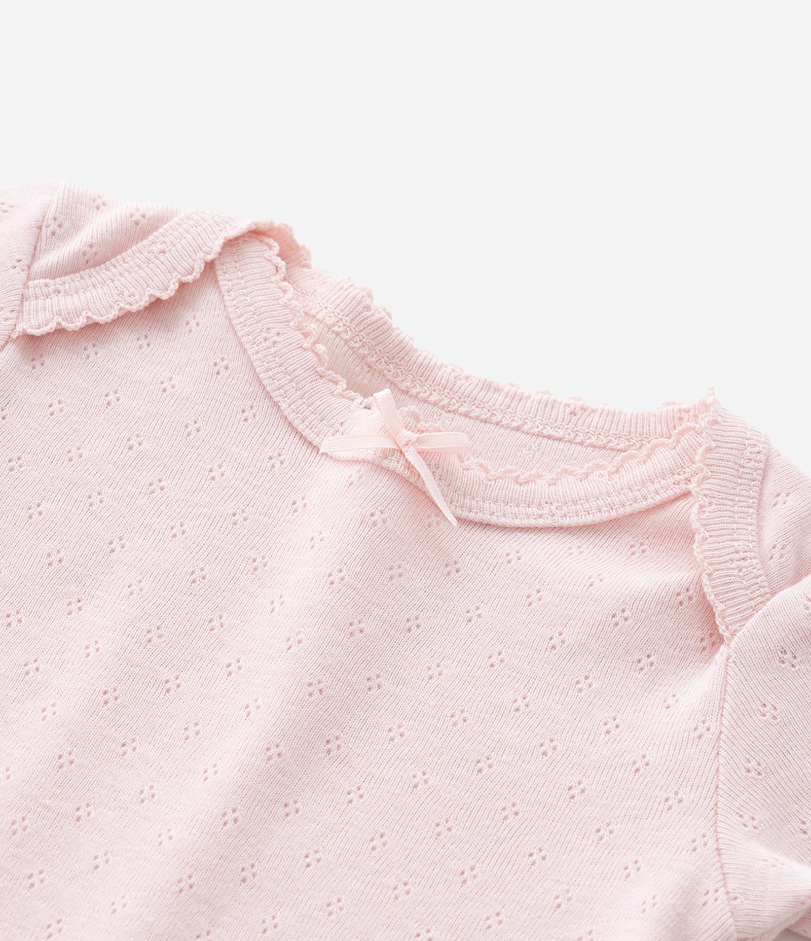 Body Infantil Texturizado com Lacinho - Tam RN a 18 meses Rosa 7