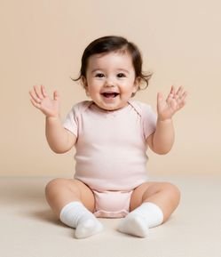 Body Infantil Texturizado com Lacinho - Tam RN a 18 meses