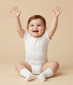 Body Infantil Texturizado com Lacinho - Tam RN a 18 meses