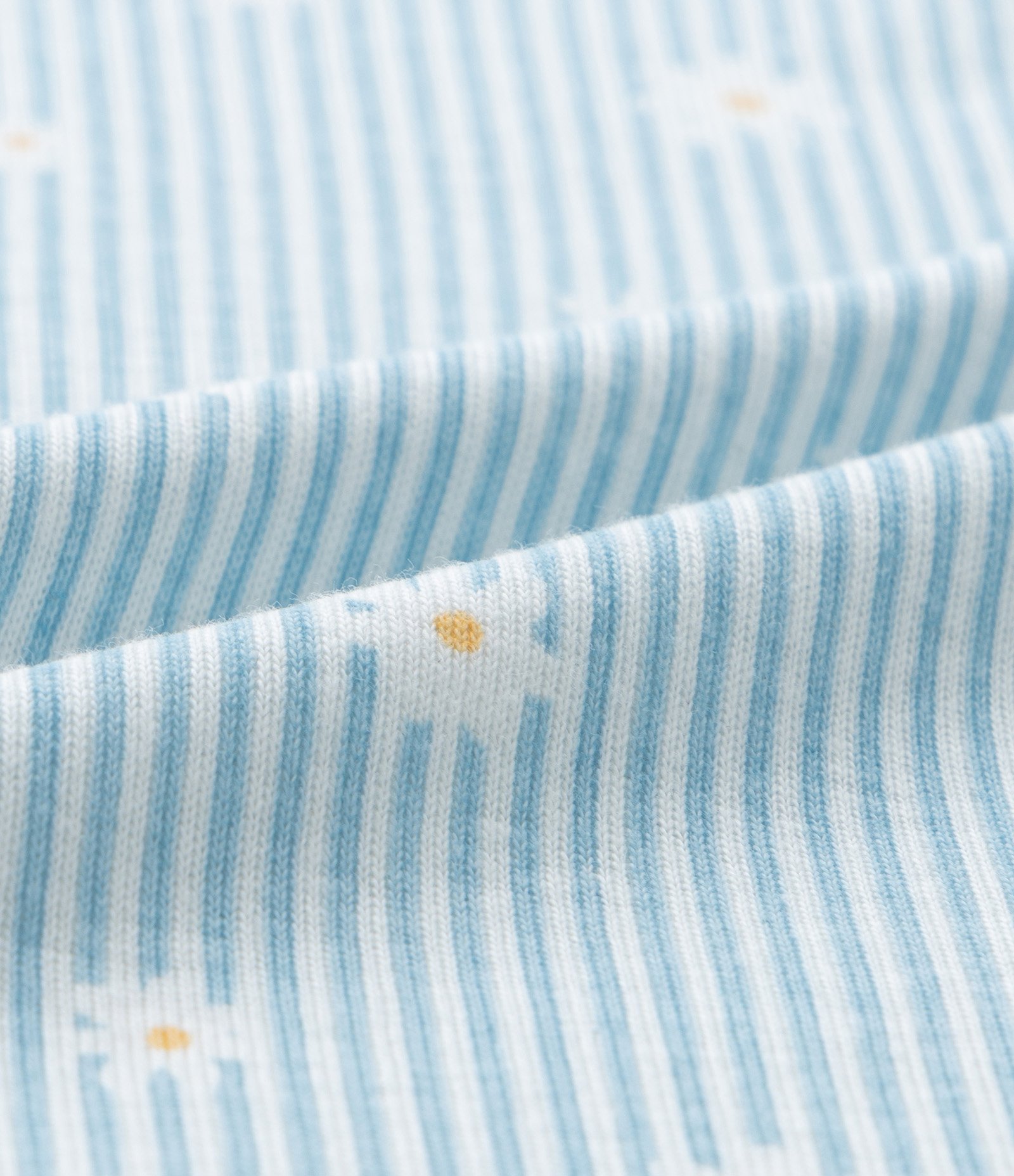 Body Infantil com Estampa de Listras e Margaridas - Tam 0 a 18 meses Azul 4