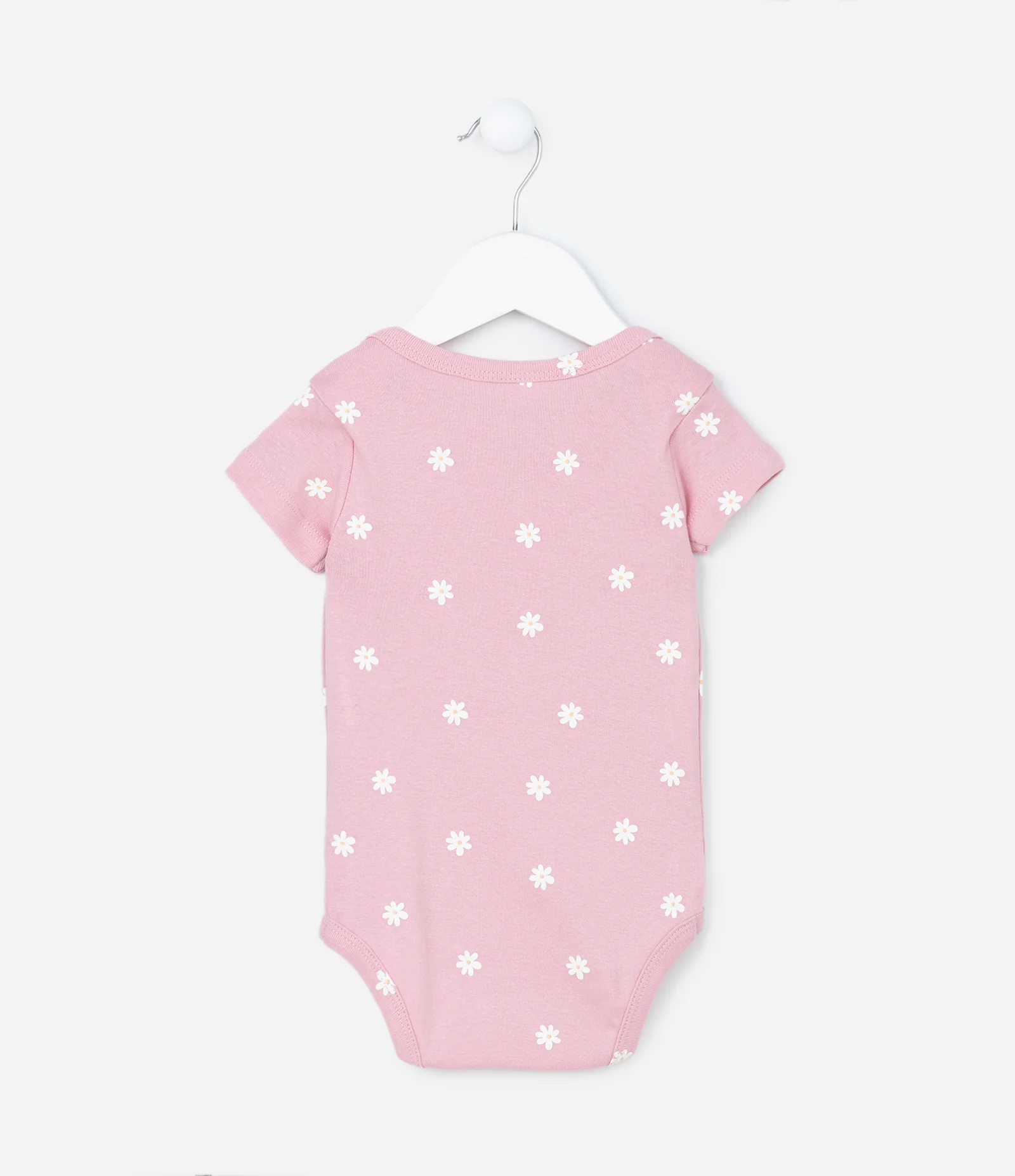 Body Infantil com Estampa Margaridas - Tam  RN a 18 meses Rosa 2