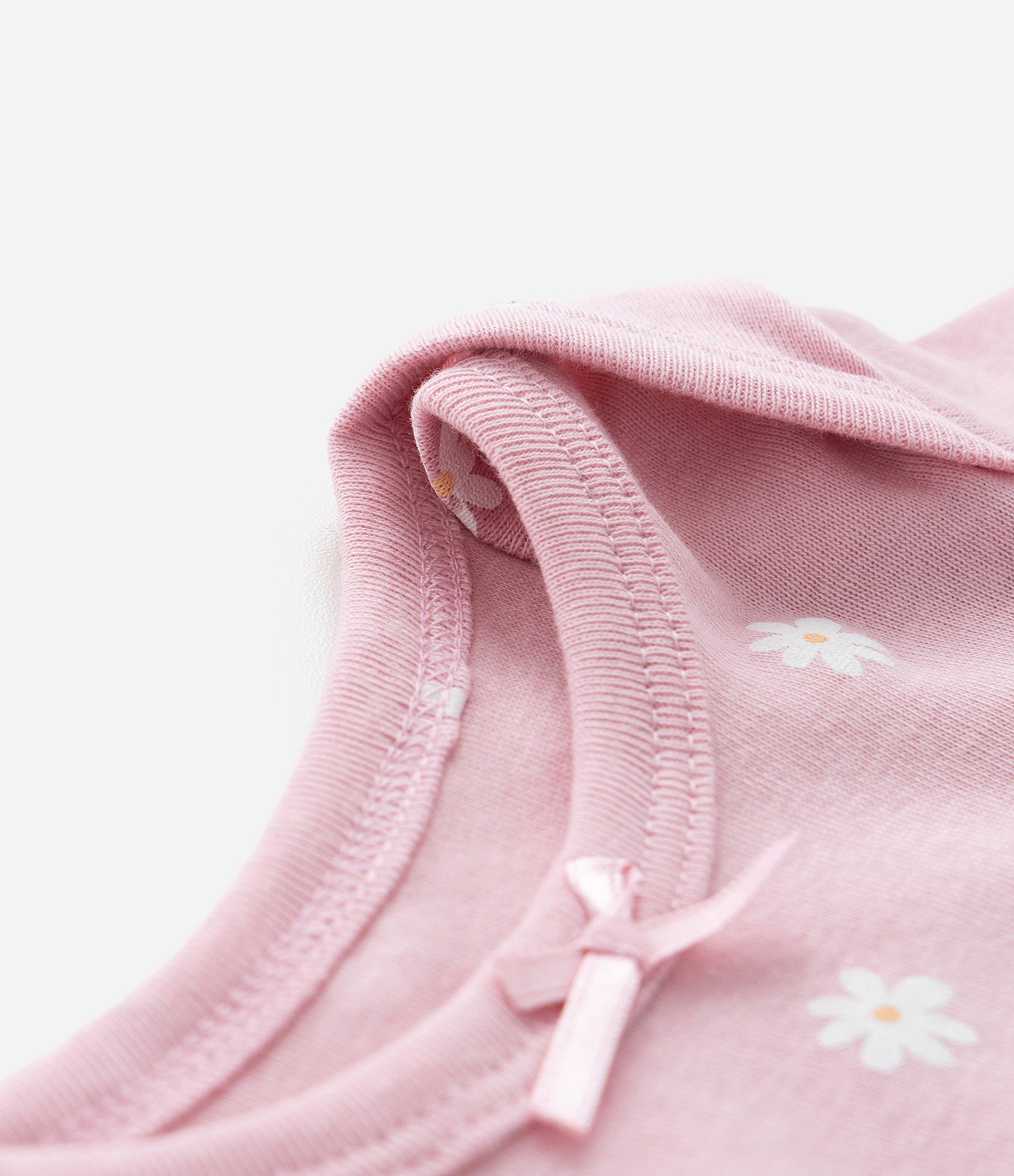 Body Infantil com Estampa Margaridas - Tam  RN a 18 meses Rosa 4