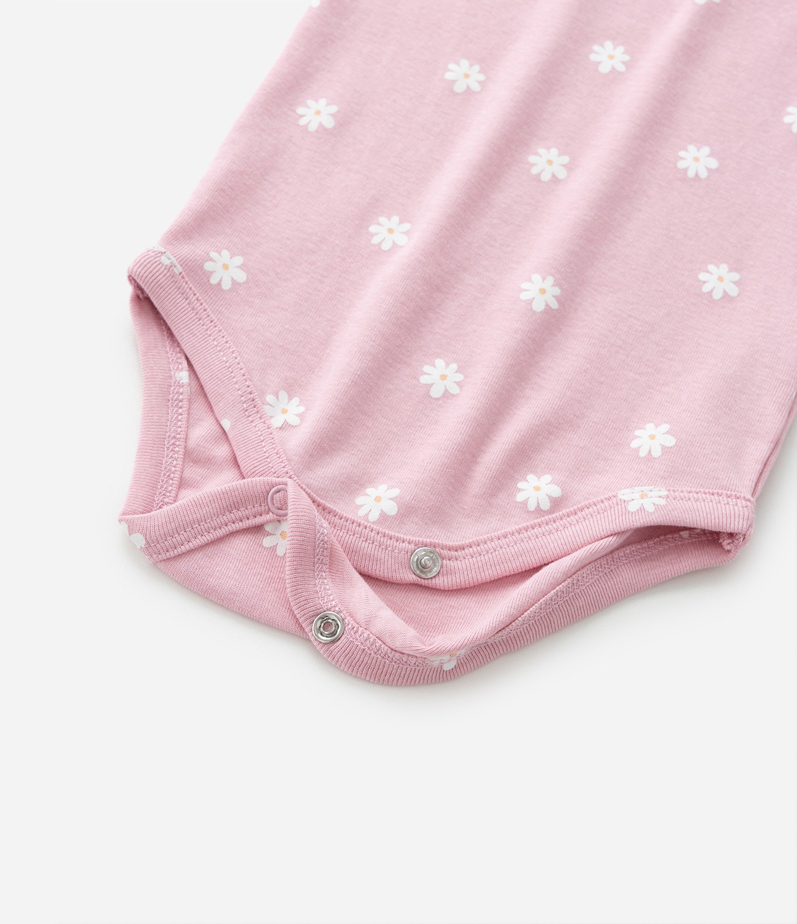 Body Infantil com Estampa Margaridas - Tam  RN a 18 meses Rosa 5