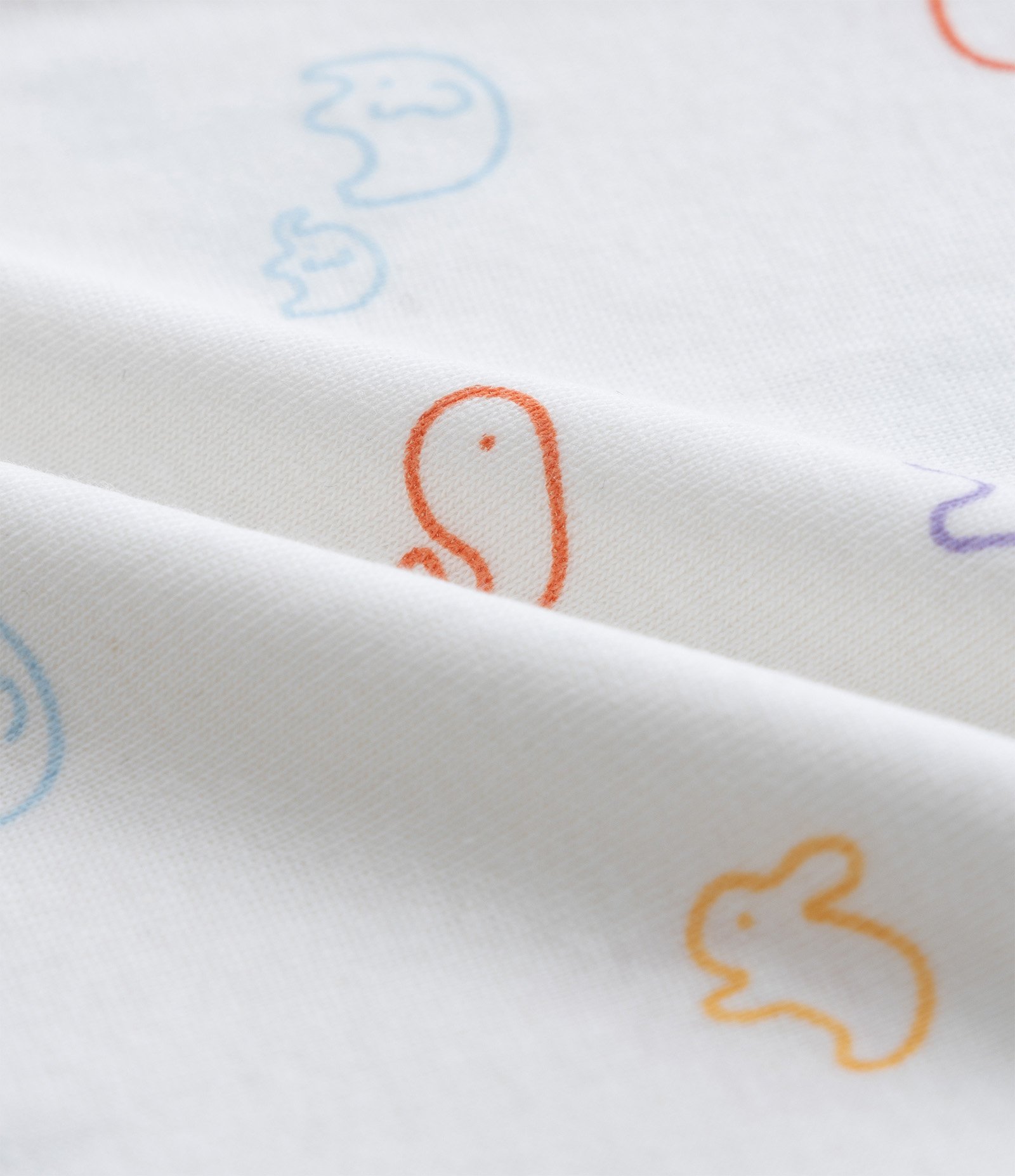 Body Infantil em Ribana com Estampa Bichinhos - Tam RN a 18 meses Branco 3