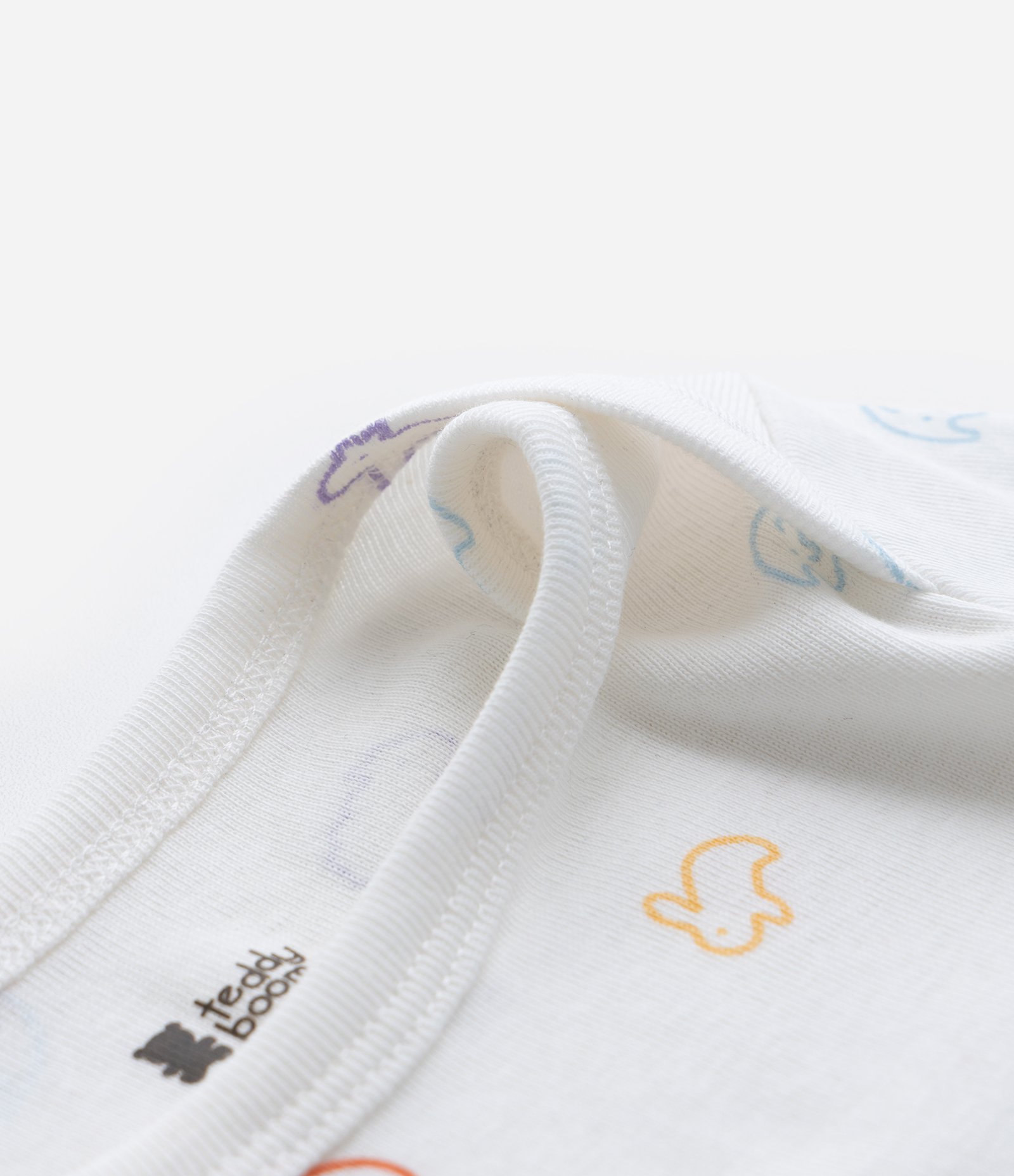 Body Infantil em Ribana com Estampa Bichinhos - Tam RN a 18 meses Branco 4