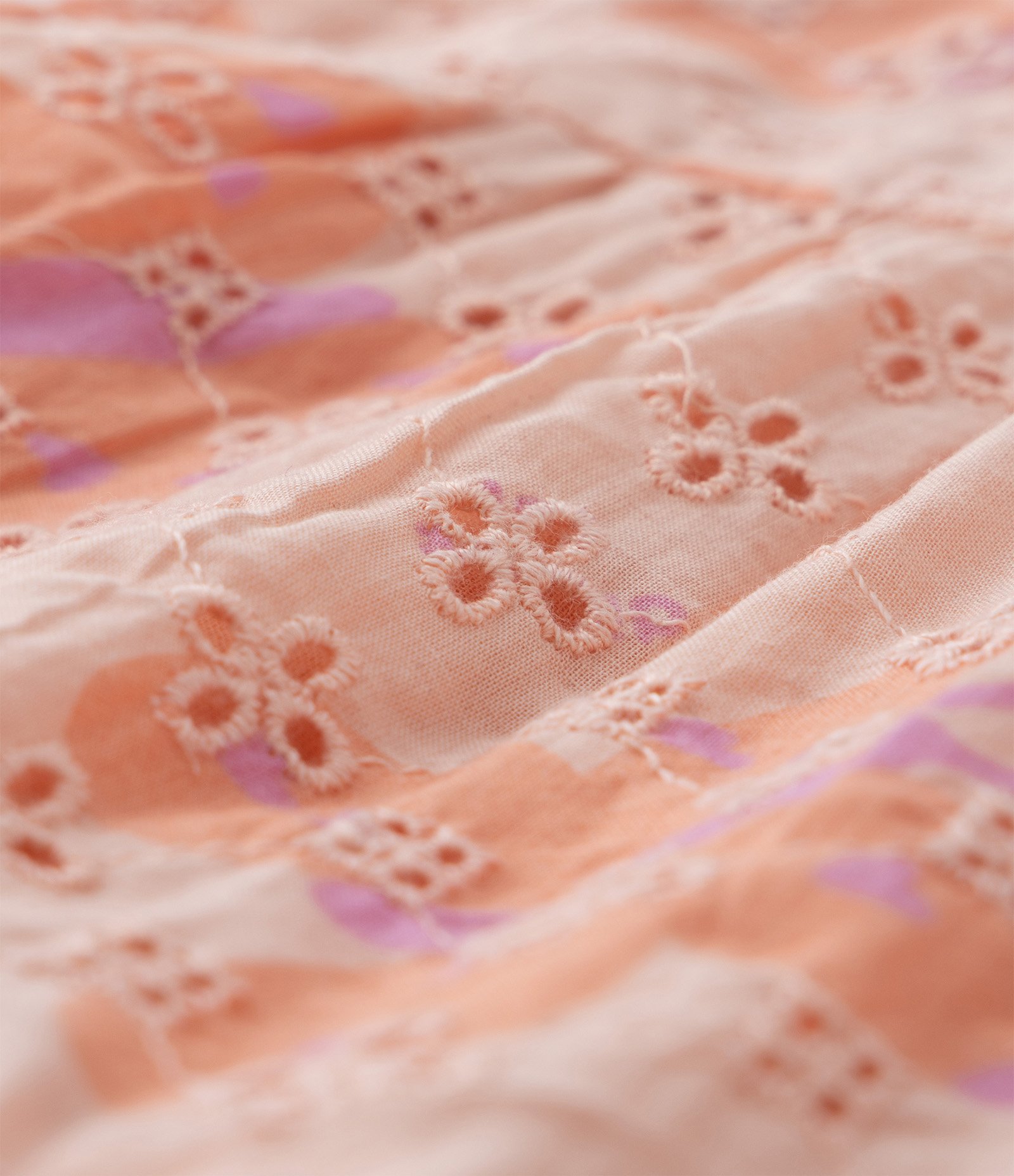 Vestido Infantil com Babados Broderie e Borboletas - Tam 0 a 18 meses Laranja 4