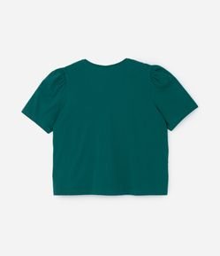 Blusa em Algodão com Manga Bufante Curve & Plus Size